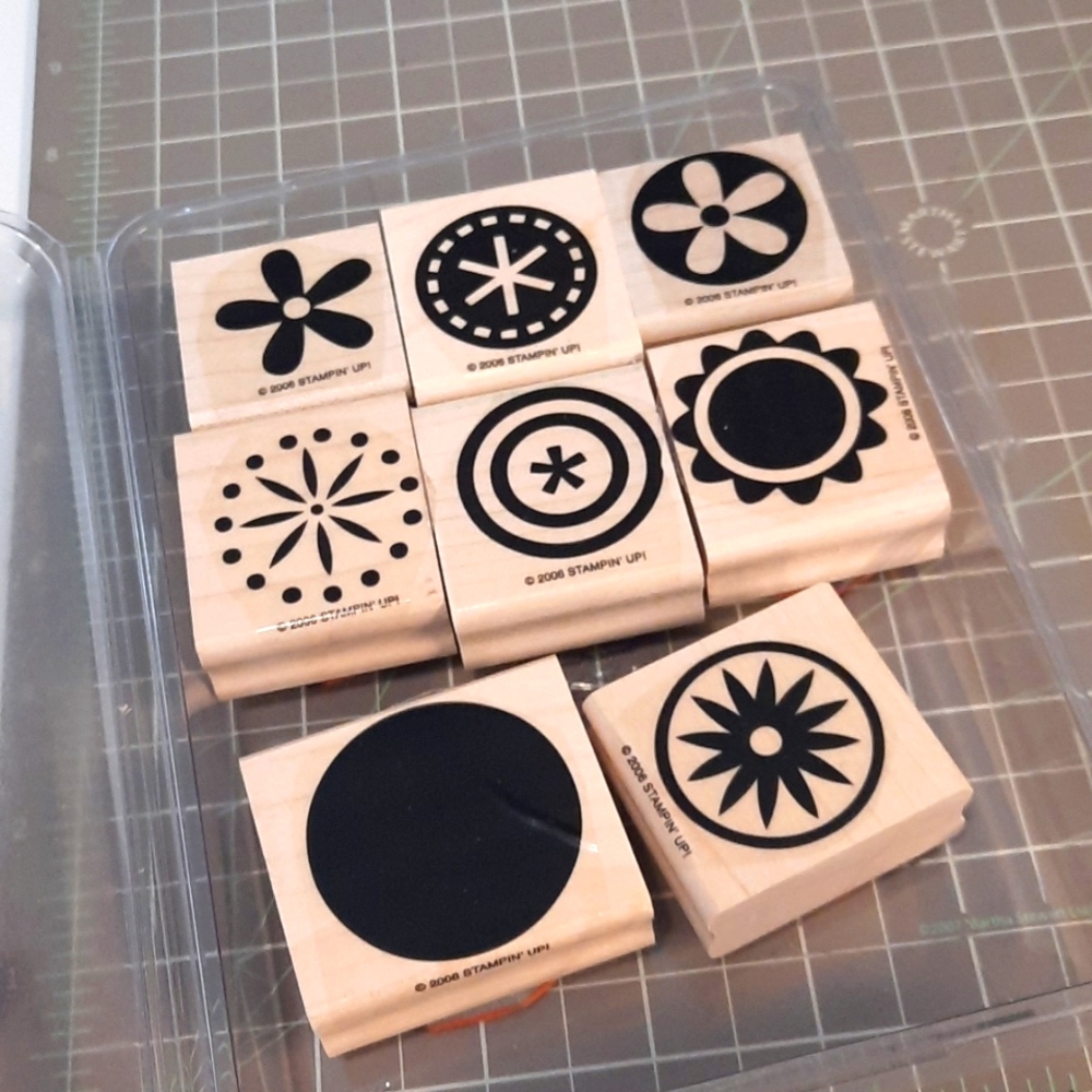 Big Pieces Set of 8 Stampin Up rubber stamp set